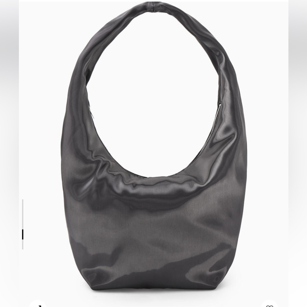 COS high shine shoulder tote crossbody bag